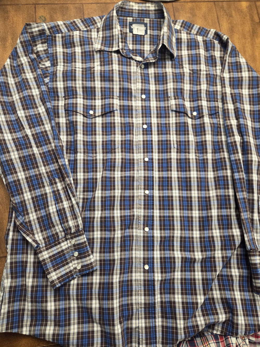 Vintage Wrangler Plaid Western Button-Down Shirt